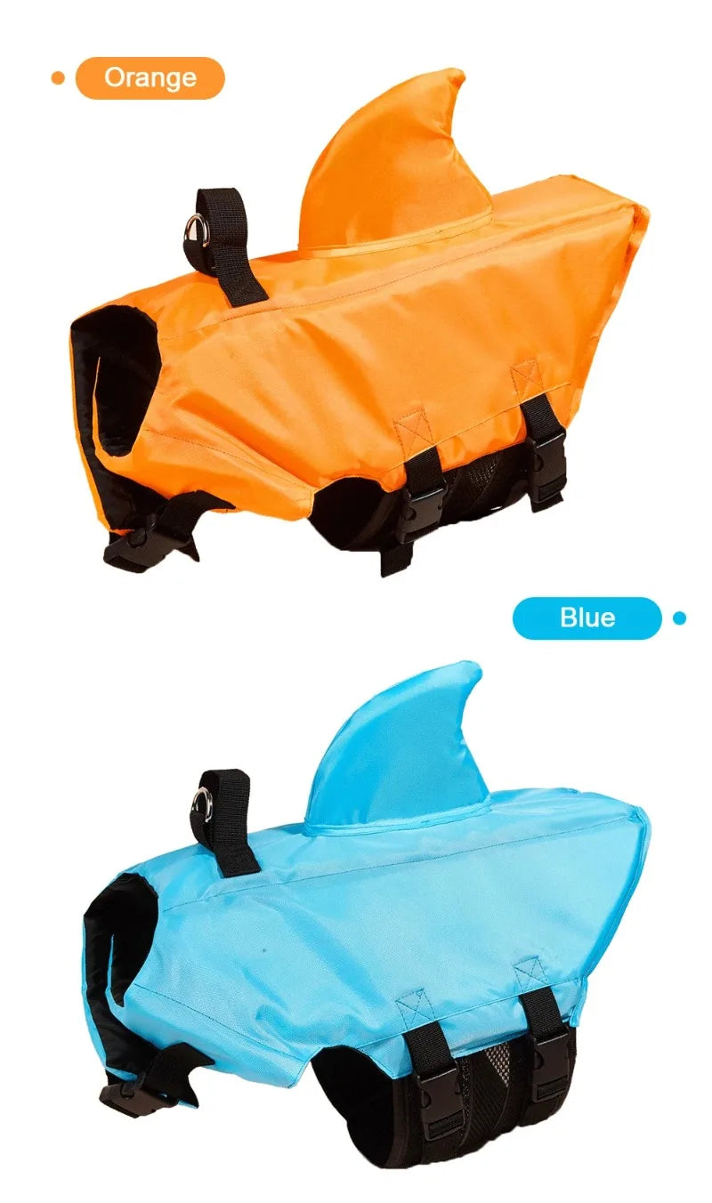 Shark Fin Dog Life Jacket Enhanced Buoyancy Small Dogs Swimming Clothes Safety Vest with Handle for Dogs Surfing