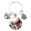 Custom Pet Photo Key Ring In Memory Of My Dog Mini Heart Claw Pendant Glass Keychain Car Key Man Women Favorite Souvenir Jewelry