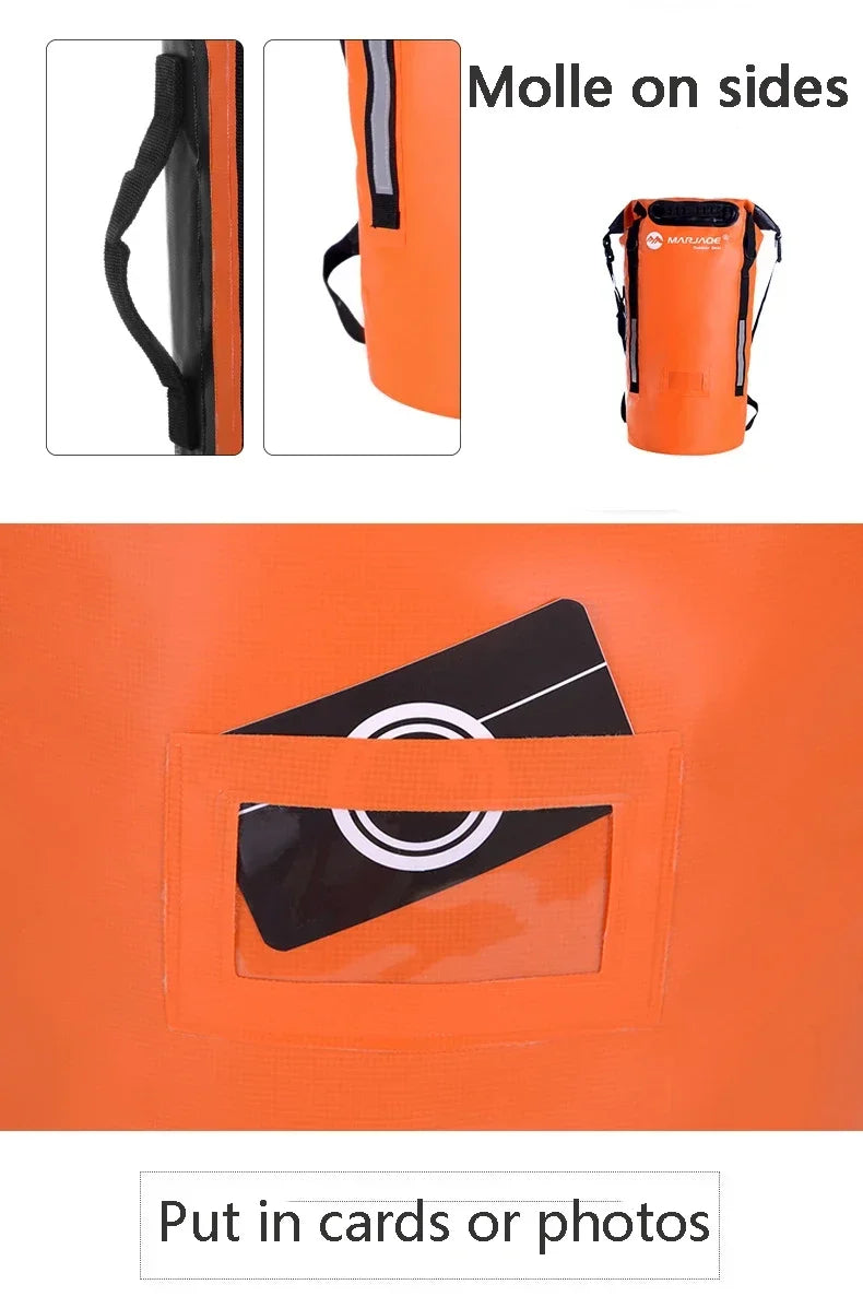 40L Waterproof Outdoor Backpack Dry Swimming Boating Rucksack Storage Pack Roll Top Rafting Kayaking Water Floating Sack