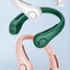 New Mini Neck Fan Portable Bladeless Hanging Neck 1200mAh Rechargeable Air Cooler 3 Speed Mini Summer Sports Fans