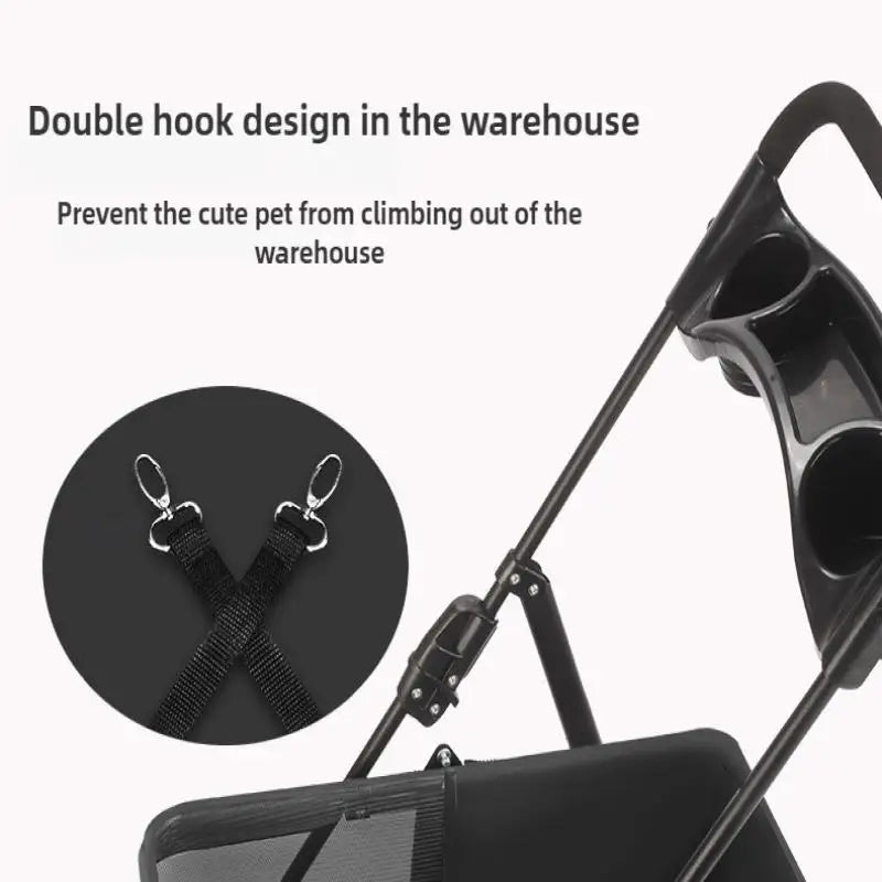 Foldable Pet Stroller - Perfect for Small Dogs, & Puppies