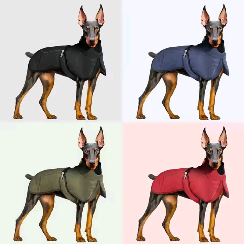 Doberman Winter Coat – Waterproof Warm Vest Jacket for Large Dogs (Bulldog, Labrador, Big Dog)