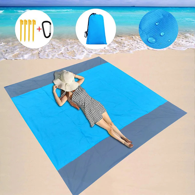 Beach Mat Sandproof Waterproof Beach Camping Blanket Mats Lightweight Foldable Portable Outdoor Picnic Blanket for Travel Hiking