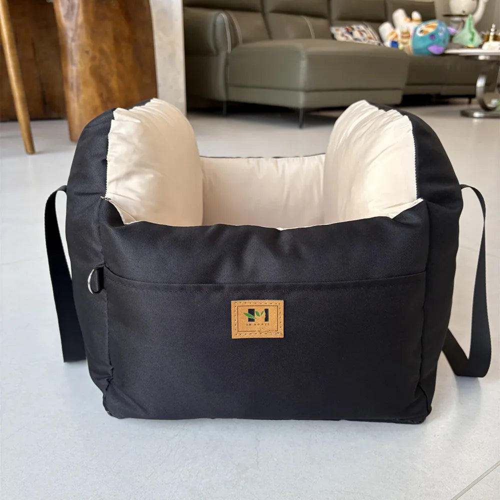 Portable Dog Car Seat Bed Booster Washable Home Cat Nest with Storage Pockets Soft Nest for Small Dogs And Cats Puppy Carrie