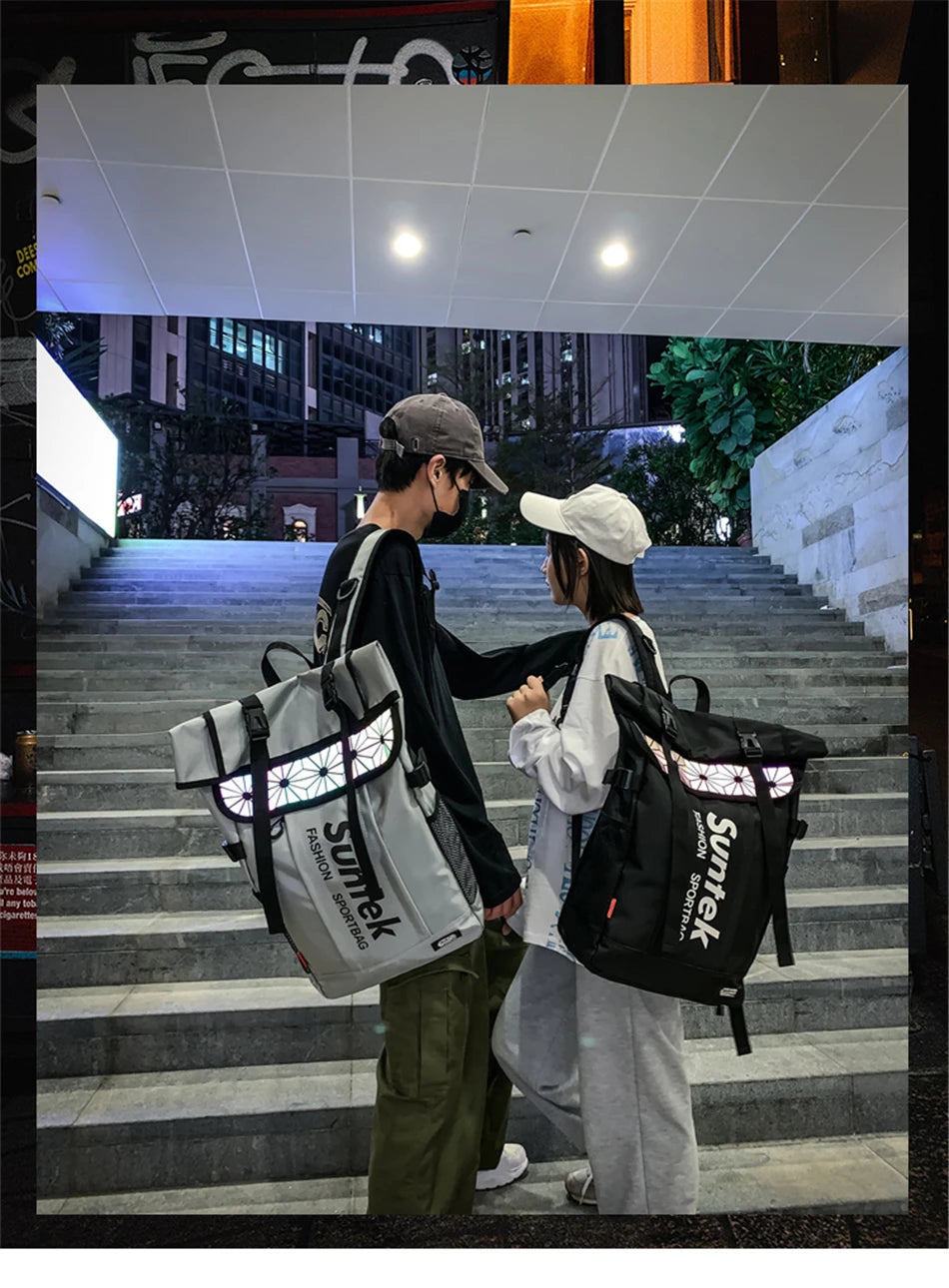 Youth Holographic Reflection Backpacks Fashion Urban Man Backpack Trend Brand Men's Travel Backpack Large Capacity School Bags