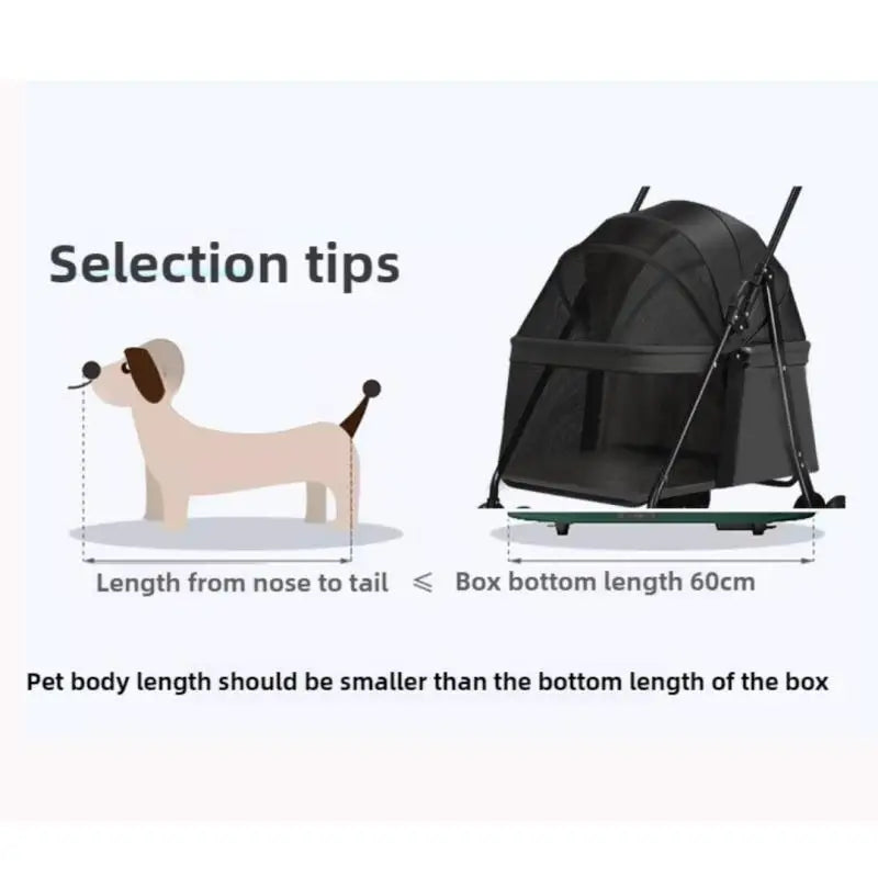 Foldable Pet Stroller - Perfect for Small Dogs, & Puppies