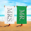 Custom Name Beach Towel Mr & Mrs Beach Towel Honeymoon Gift 2 piece of Lovers Summer Vibes Wedding Gift Personalized Beach Towel