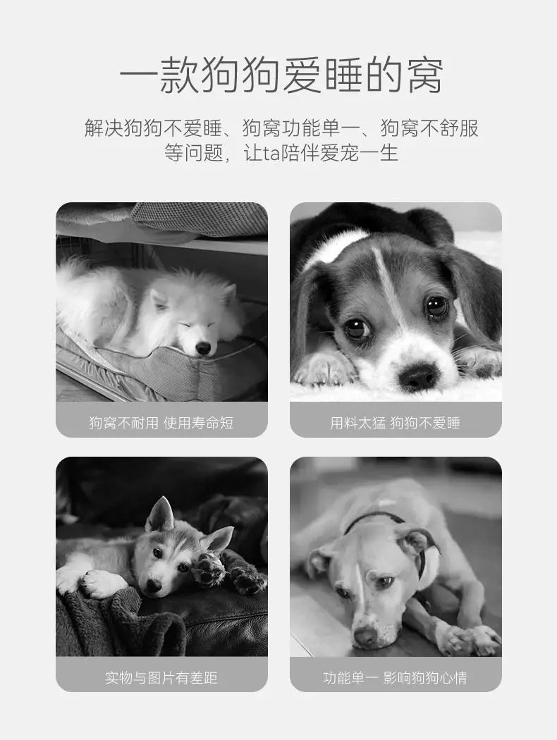 Dog Kennel for All Seasons, Removable and Washable Cat Kennel, Teddy Small Dog Winter Warm Enclosed Pet Winter Dog House