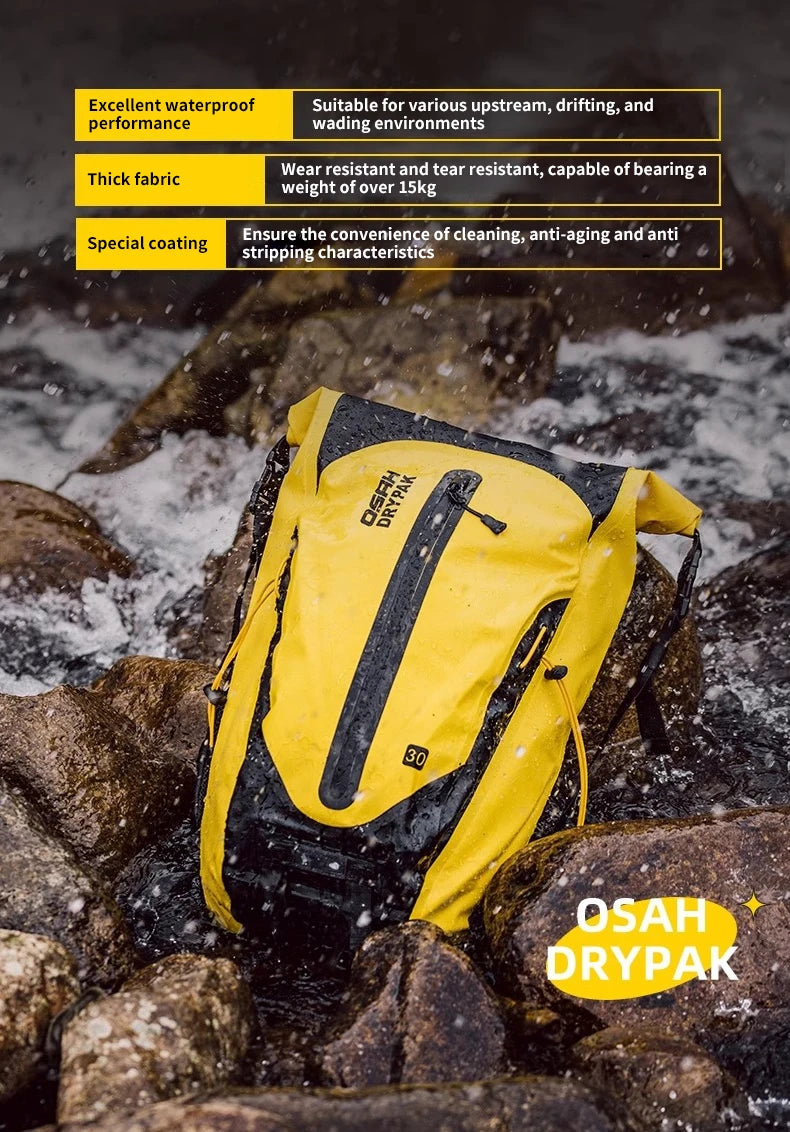 OSAH 30L Waterproof Pack Large Capacity Outdoor Travel Backpack Sports For Hiking Camping Cycling Motorcycle Riding Gears Bag