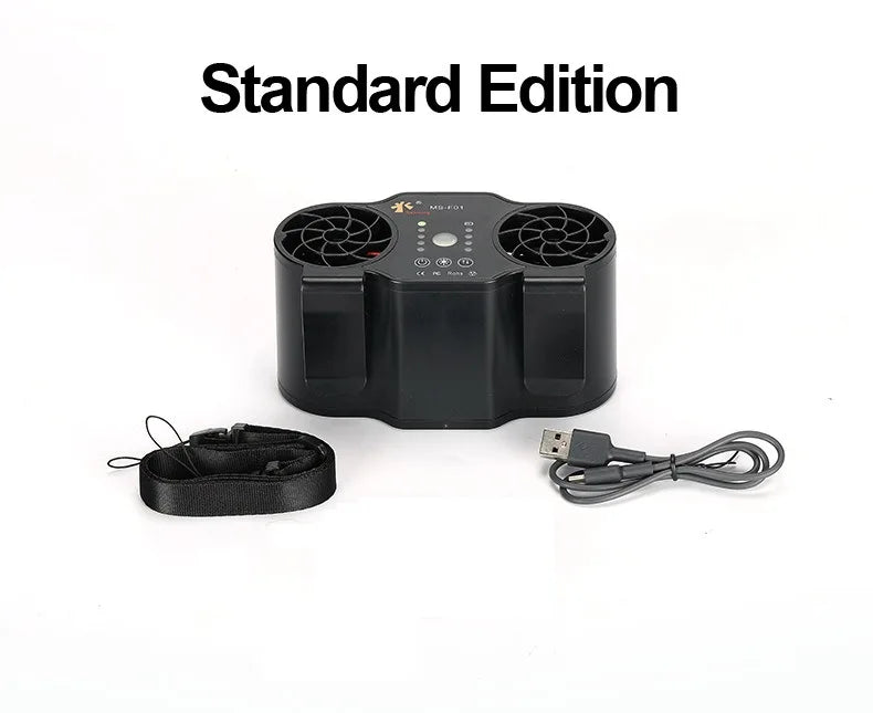 Portable Mini Waist Clip Fan with 20000mAh USB Rechargeable Battery Wireless Neck Fan for Sports Outdoor Working