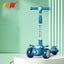 For 2-8 Years Children Cycling Kick Scooter With Seat And Pusher Flash Wheels Board Adjustable Height Kid Foot Pedal Scooters
