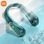 Xiaomi Neck Fan Digital Display Power Ventilator Leafless Neck Band Fan Portable Mini Air Cooler USB Rechargeable Fan