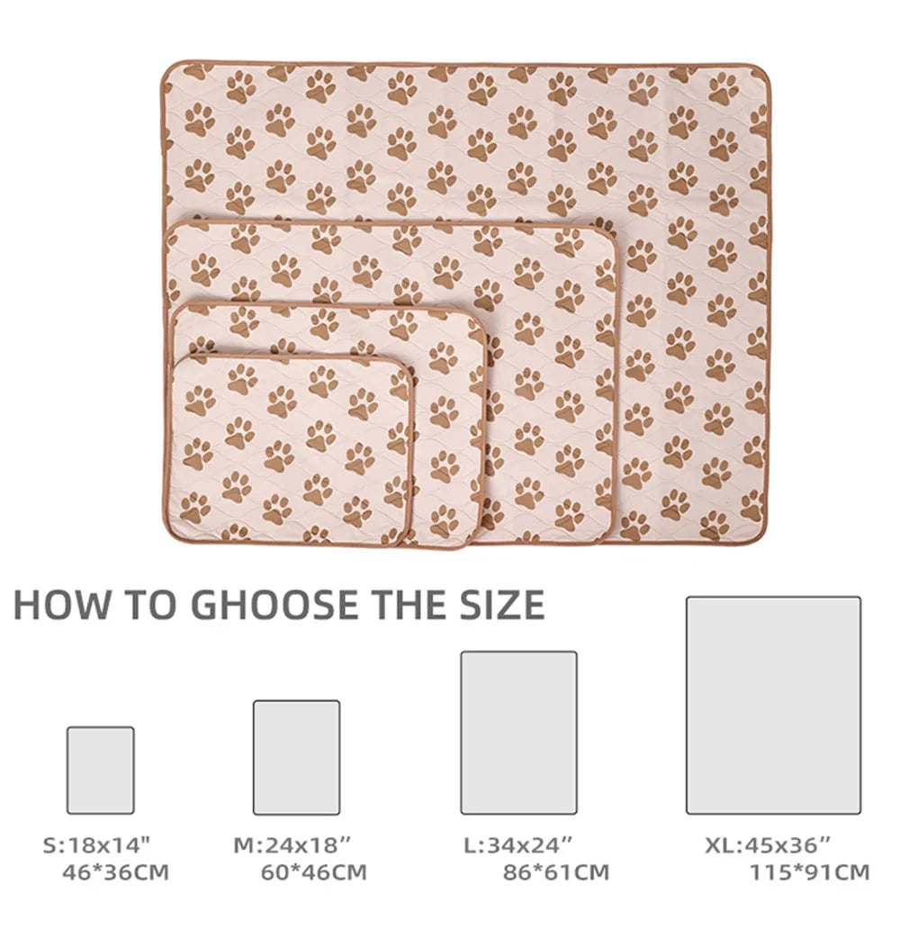 Pet Dog Diaper Mat Waterproof Reusable Training Pad Urine Absorbent Environment Protect Diaper Mat Washable Dog Car Seat Mat