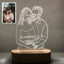 Dropshipp Personalized Gift 3D Photo Lamp Engraving Base Text Custom Valentine's Day Anniversary Birthday 3D Night Lights Lamp
