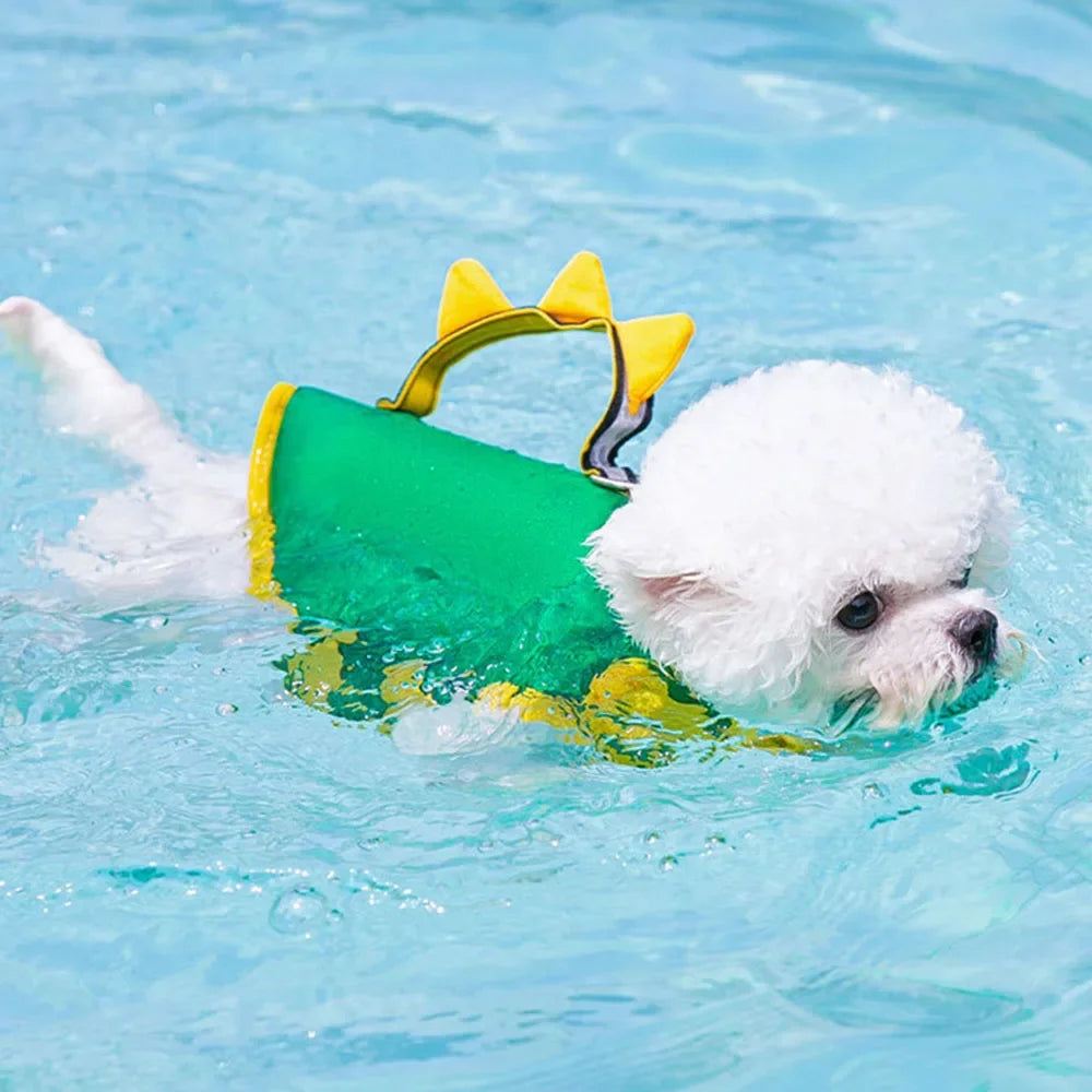 Cute Summer Dog Life Jacket for Swimming Boating Pet Safety Floating Vest Life Preserver with Rescue Handle For Cats Small Dogs