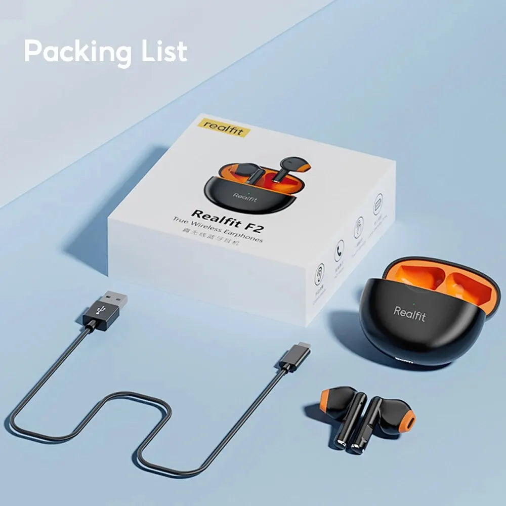 Realfit F2 Bluetooth Earphone Excellent HIFI Quality TWS Wireless Earbuds Wholesale for realme xiaomi