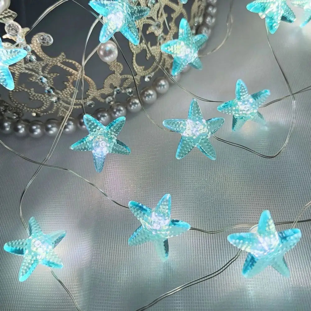 Plastic Lamp Shell String Lights Ocean Series 30 Lights LED Lights Everbright Battery Box Power Supply String Lamp Home/Outdoor