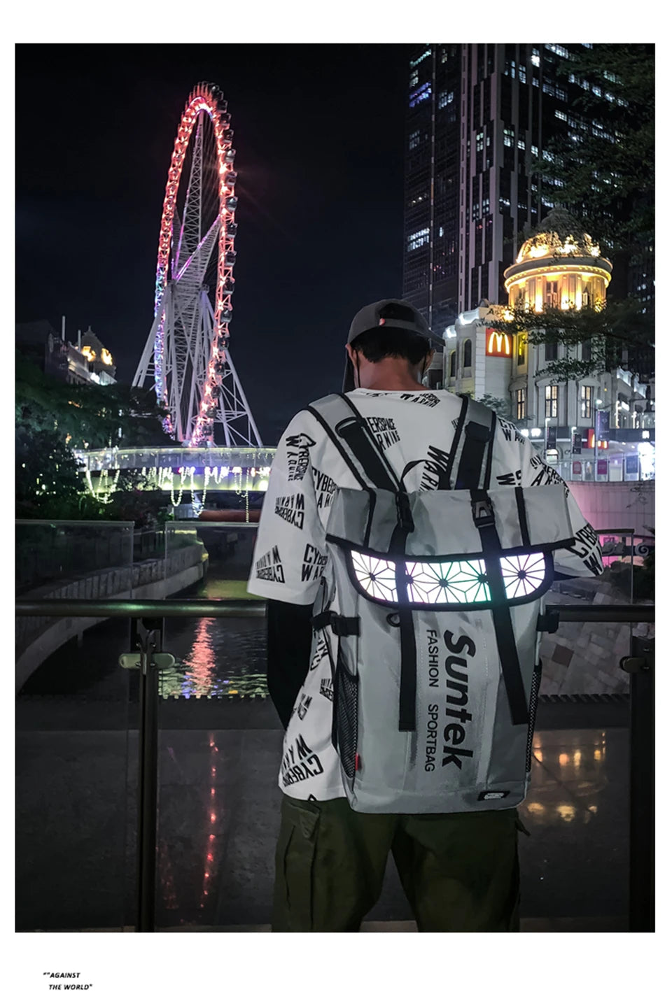 Youth Holographic Reflection Backpacks Fashion Urban Man Backpack Trend Brand Men's Travel Backpack Large Capacity School Bags
