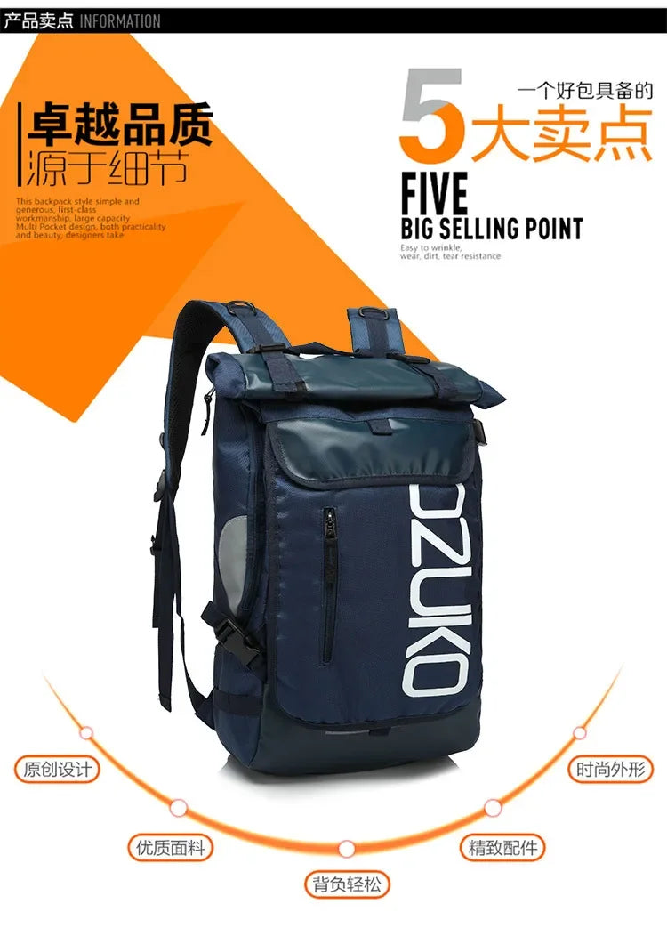 OZUKO Schoolbag for Teenager 15.6 inch Laptop Water   Backpack 49*28*14 Men   Student Backpacks Male Travel Mochila Fashion