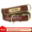 Customized PU Leather Nameplate Dog Collar Soft Padded Dogs Collars Free Engraving Name for Small Medium Large Dogs Adjustable