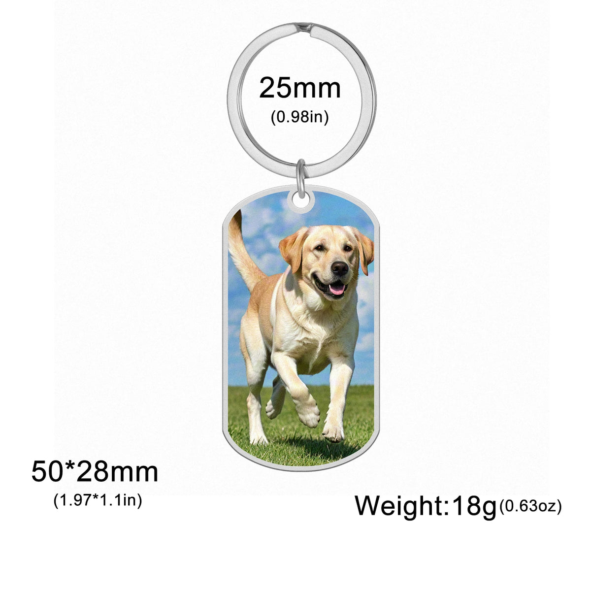 Print Demand Photo Keychain Personalized Custom Gift For Women Men Mother Father Dad Kid Child Family Stainless Steel Key Ring