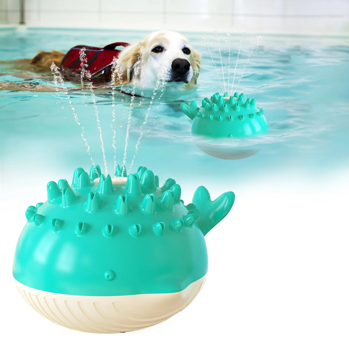 Summer Electric Spray Dog Toys Water Floating Pool Bathtub Pet Bathing Teething Dog Toys Human-Pet Interaction Products