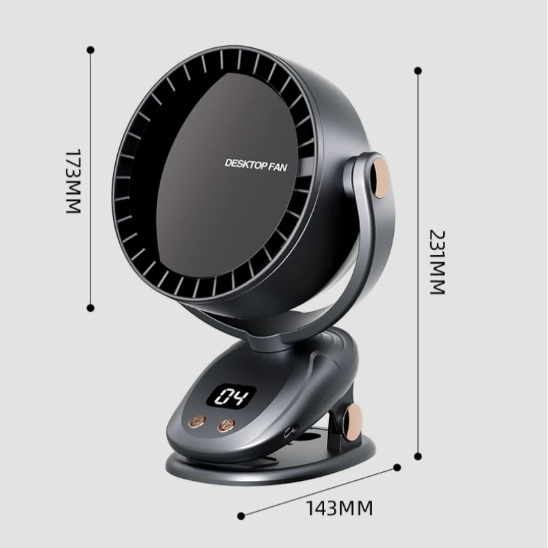New USB Multi functional Leaveless Clip Fan Outdoor Camping Desktop Charging Wireless Fan