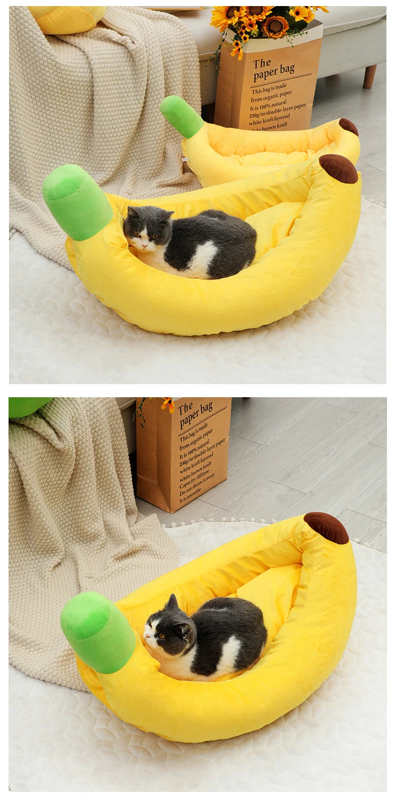 Banana Boat Dog House All Seasons Universal Cat House Summer Removable an d Washable Teddy corgi Bears Small and MediumDog Pet