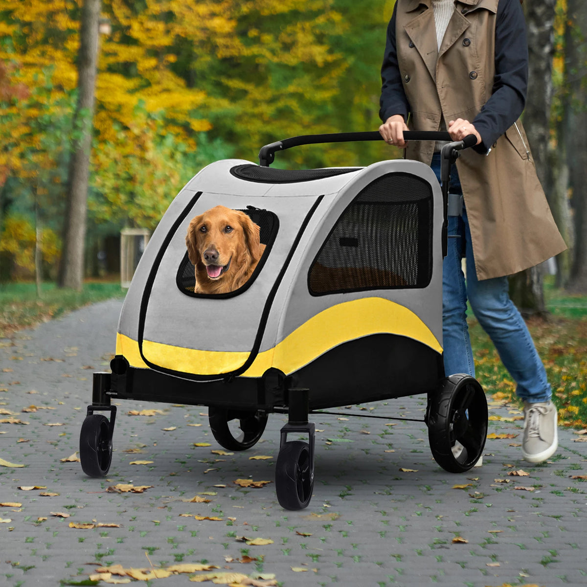 Pet Stroller -good for old or injury dog, 3 sizes, Portable ,Breathable & Foldable