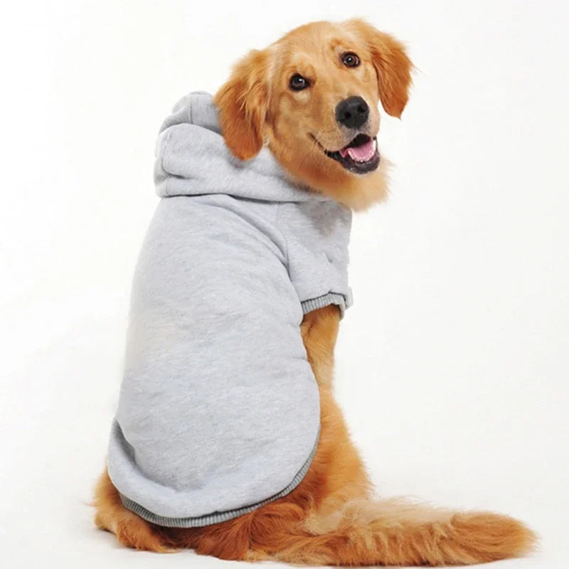 Solid Dog Jacket Hoodie Sweatshirt – Pet Coat for Small, Medium & Large Dogs (S-9XL)