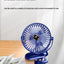 1800mAh Clip Electric Fan 5 Speed Quiet Rechargeable Desktop Portable Air Circulator Wireless Fan with LED Light Camping Fans