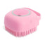 Pet Dog Shampoo Brush 2.7oz 80ml Cat Massage Comb Grooming Scrubber  for Bathing Short Hair Soft Silicone Rubber