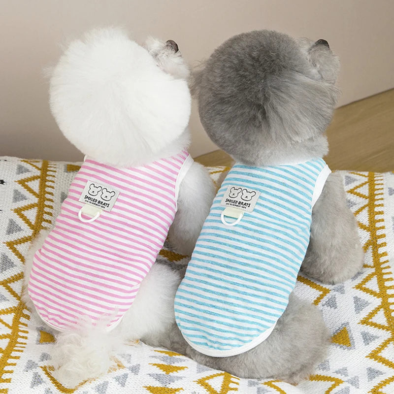 Summer Dog Clothes Cool Pet Vest For small Medium dogs Breathable Puppy T-shirt Costume Outdoor Bulldog Clothing Pets Clothes