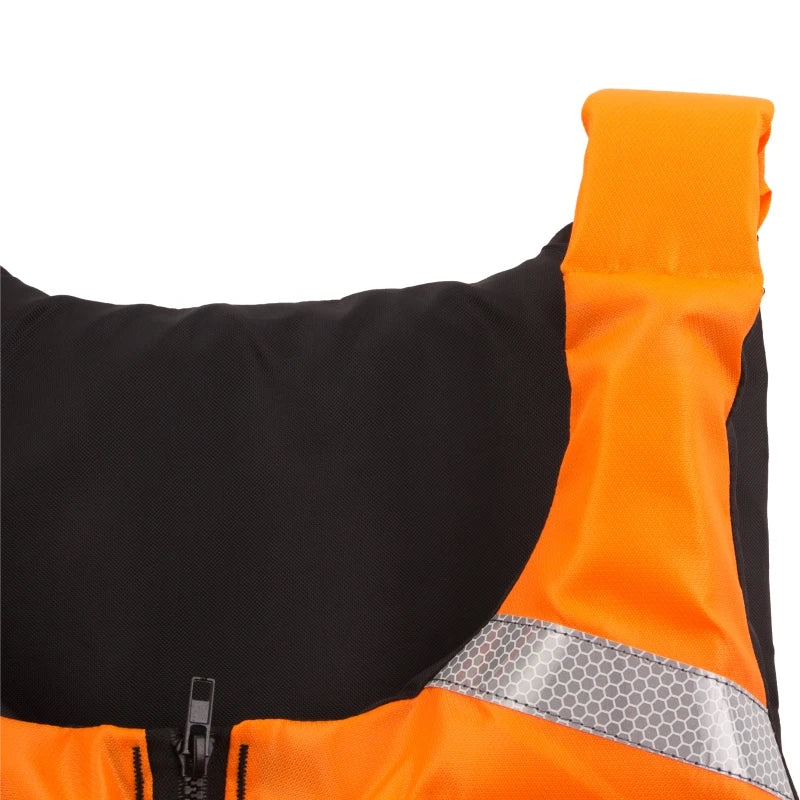 Kayak Life Vest for Men, Zippered Pockets, Reflector Whistle, Fishing Jacket, Buoyancy Aids for Adults, 120 kg