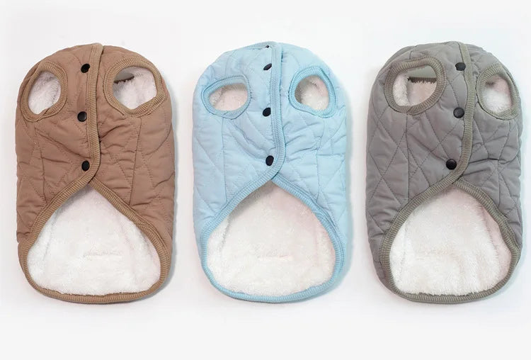 Jacket and Underwear Dog Clothes Autumn and Winter Clothes Small Medium Dog Fleece-lined Thickened Pet Vest Cotton Vest