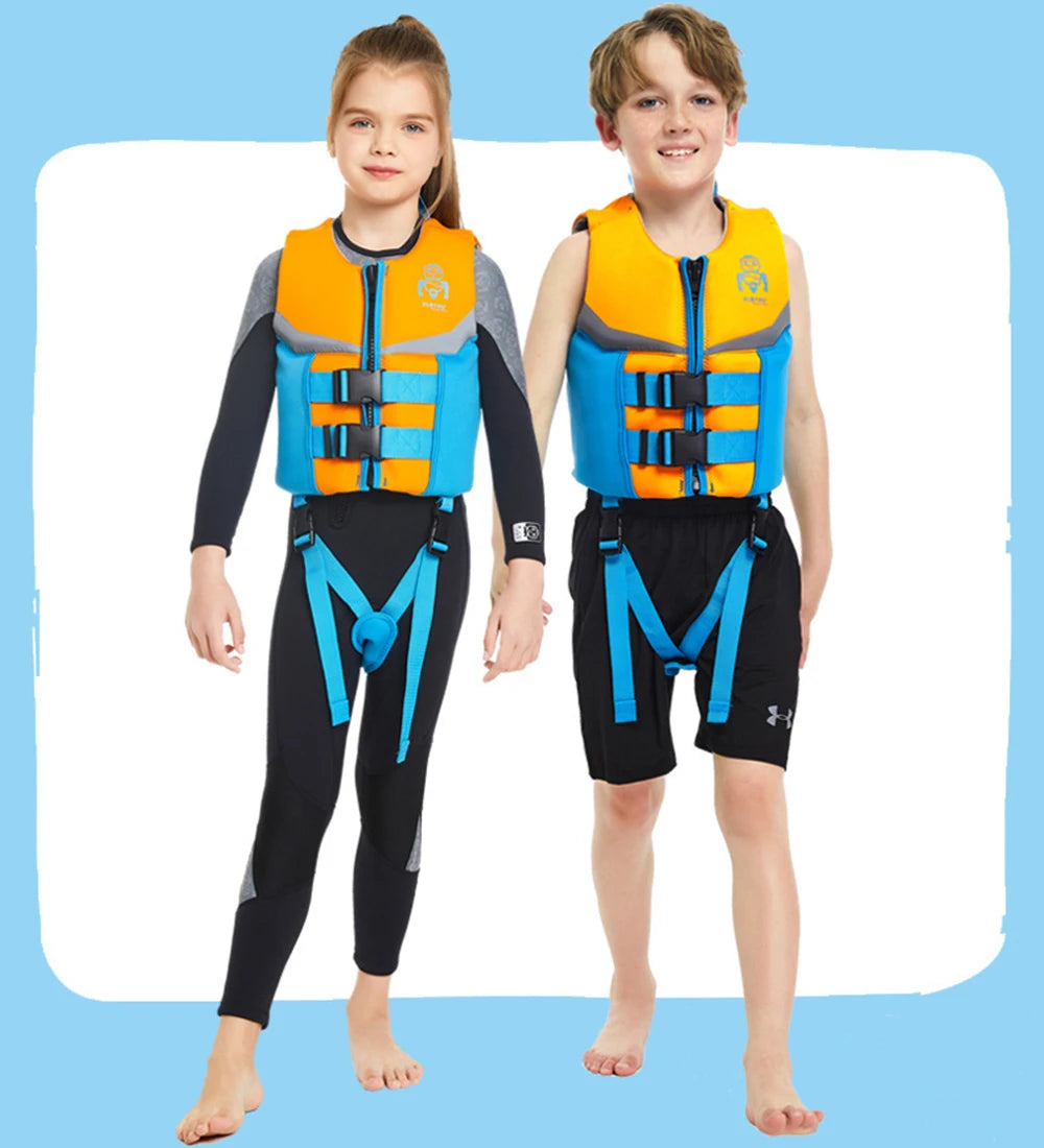 Children's Neoprene Buoyancy Vest, Professional Swimming Life Vest, Portable Lightweight, Rafting Safety Jacket,