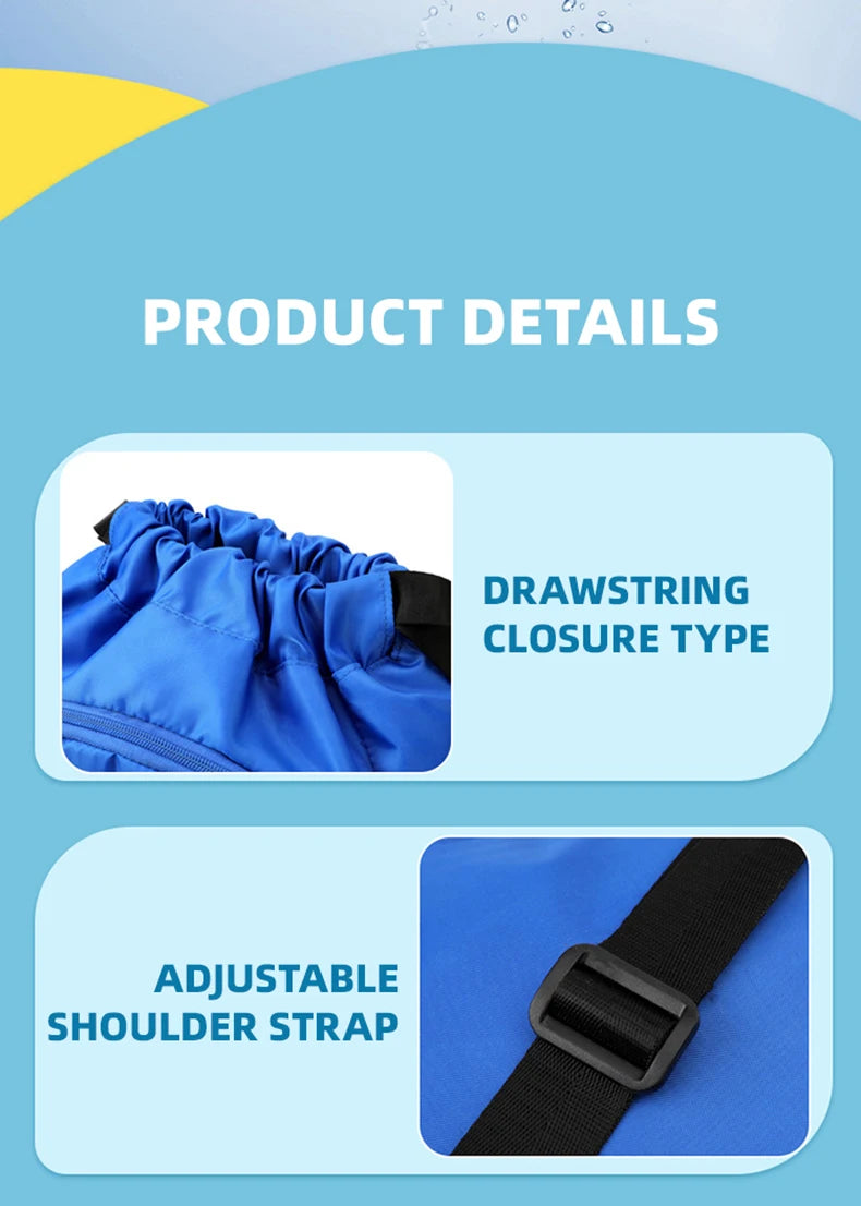 Kids Swimming Backpack Children Dry Wet Sports Gym Fitness Bag Waterproof Beach Shoulder Rucksack  Cartoon Travel Duffel Pack