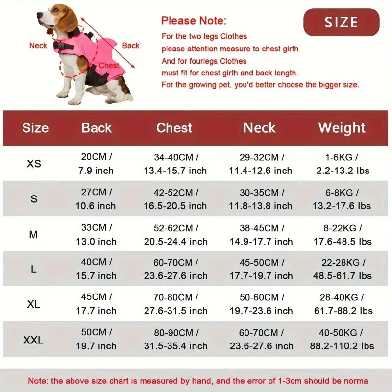 Dog Life Jacket Shark Fin Puppy Life Jacket Adjustable Dog Swimming Safety Jacket with Handle Dog Surfing Vest