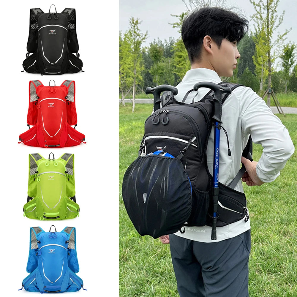 16L Lightweight Hiking Backpack for Men & Women, Water-Resistant Daypack with Rain Cover, Anti-Theft Travel Backpack for Camping