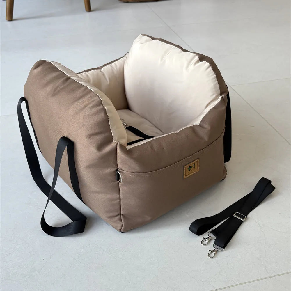 Portable Dog Car Seat Bed Booster Washable Home Cat Nest with Storage Pockets Soft Nest for Small Dogs And Cats Puppy Carrie