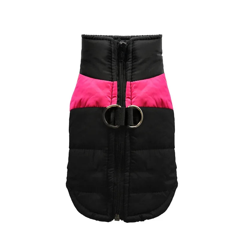 Waterproof Warm Dog Coat – Padded Winter Vest with Zipper for Small, Medium & Large Dogs