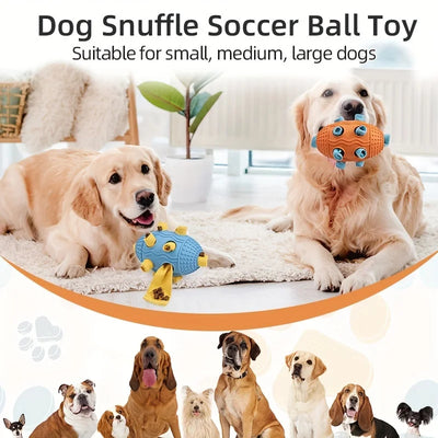 Pet Football Chew Toy, Dog Ball Sniffing Hidden Food Toy, Durable for Small, Medium and Large Dogs