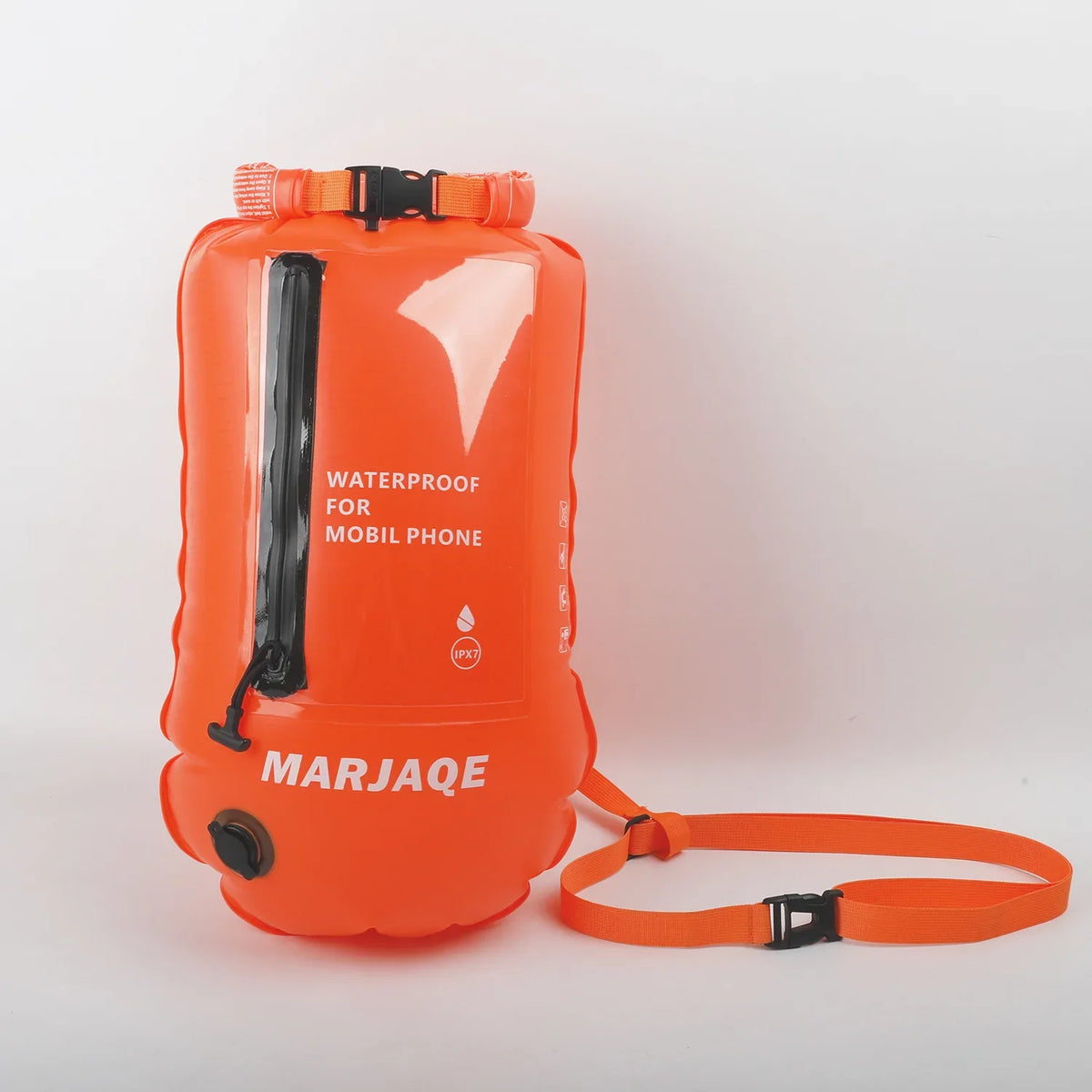 Outdoor Swimming Buoy Swim Float Dry Bag with Waist Belt Waterproof PVC Storage Bag Touch Screen for Water Sports