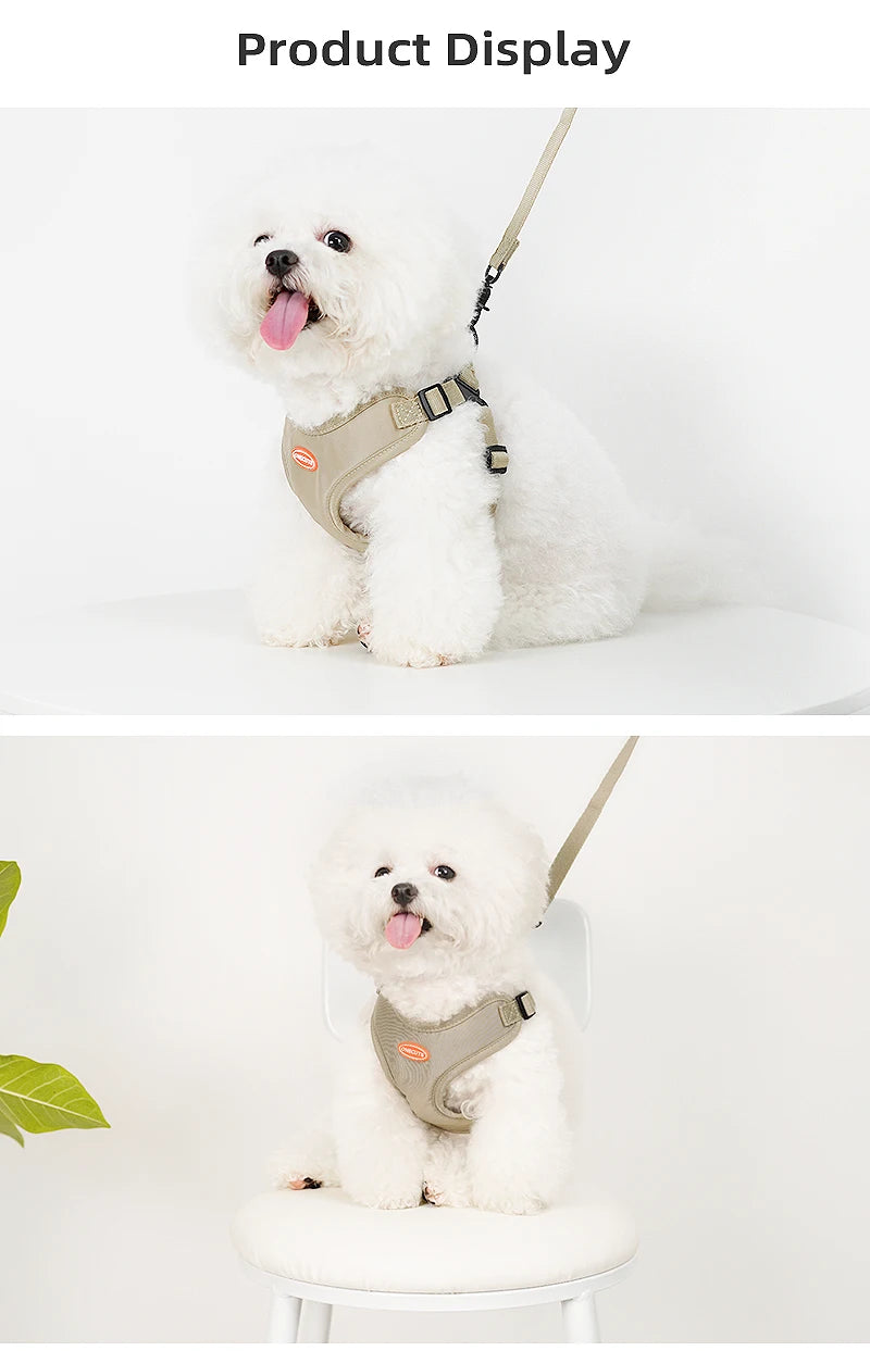 ONECUTE Handsfree Pet Dog Puppy  Harness  with Adjustable Traction Rope  Cat Breathable and Not Tight