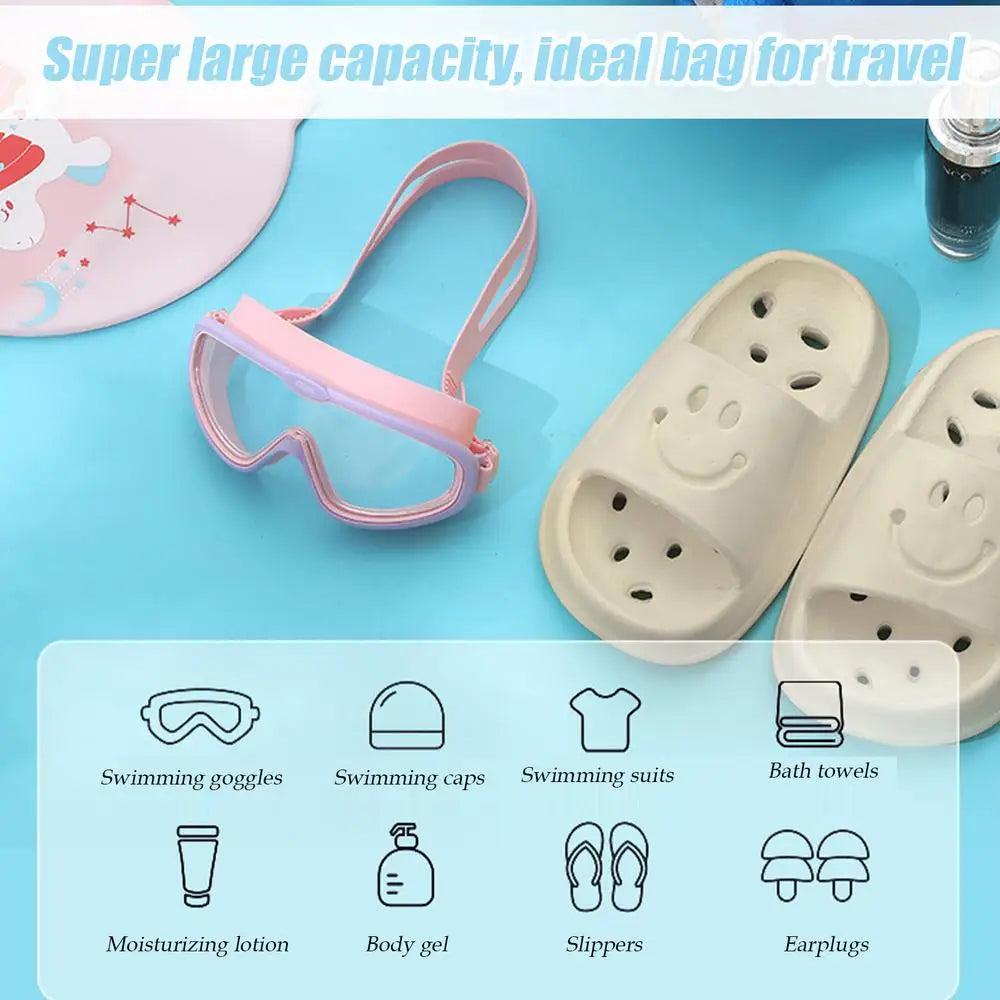 Children's Swimming Bag Wet Dry Separation with shoe compartment swimsuit storage bag Sports Portable Backpack for Boys Girls