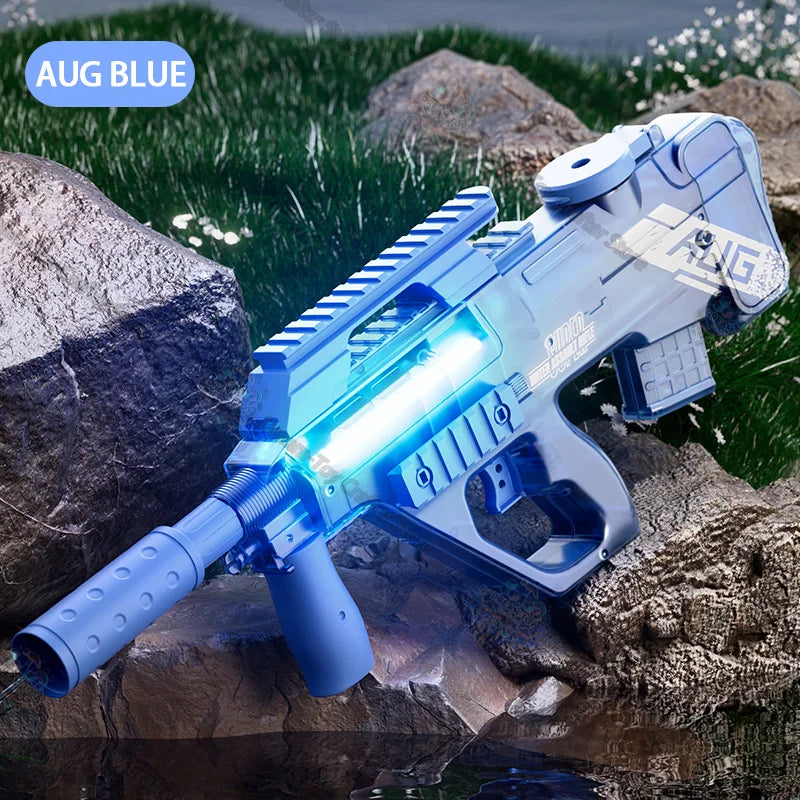 P90 Electric Water Gun Toy AUG Style Large Size Automatic Blaster Outdoor Soaker Splash Shooting Beach Play Soaking Festival Fun