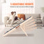 SucceBuy Dog Ramp Folding Ladder Anti-slip High Adjustable Wooden Pet Ramp Removable for Small Old Dog Climbing Stairs Sofa Car