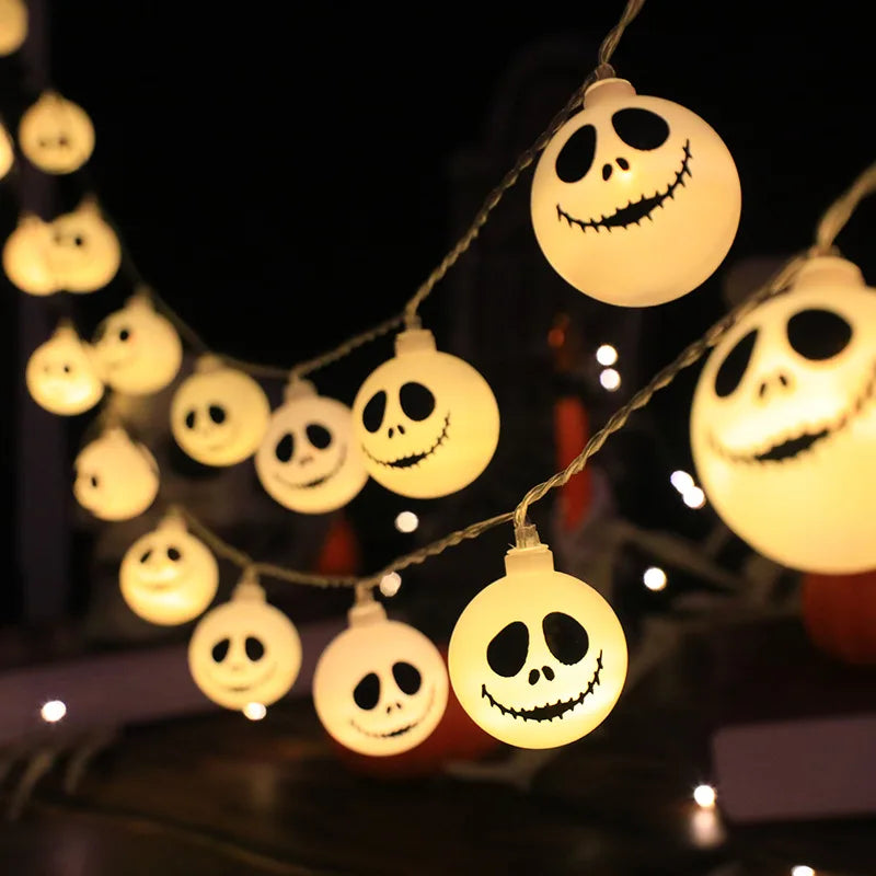 2024 Halloween Day Decoration Ghost String Lights LED Spooky Specter Fairy Lights Ghosts Battery Operated Party Indoor Decor 830