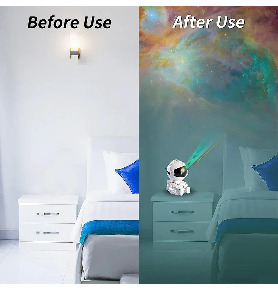 Astronaut Sky Projection Light Full of Stars Atmosphere Light Small Night Light Astronaut Decoration Nebula Light