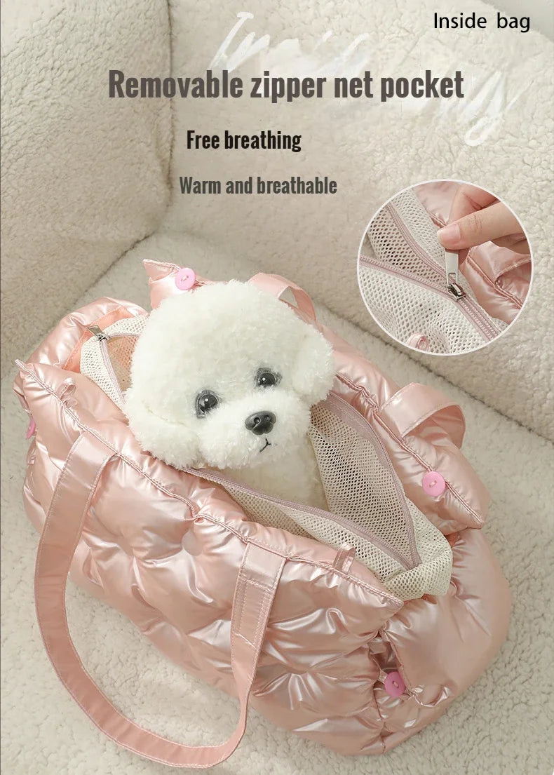 Travel Cat Dog Bag Waterproof Soft and Comfortable Dog Car Seat Cover Single Shoulder Bubble Bag for Pet Dog Cat Easy Travel